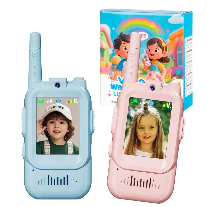 Kids Video Walkie Talkies Toys - 2 Pack with Long Range Communication & Built-In Camera for Boys and Girls, Perfect for Outdoor Play, Ages 3-12 Kids Long Range Walkie Talkies