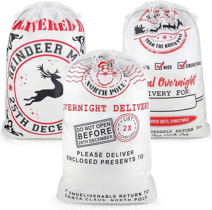 Gift Bag with Drawstring for Christmas (Pack of 6)