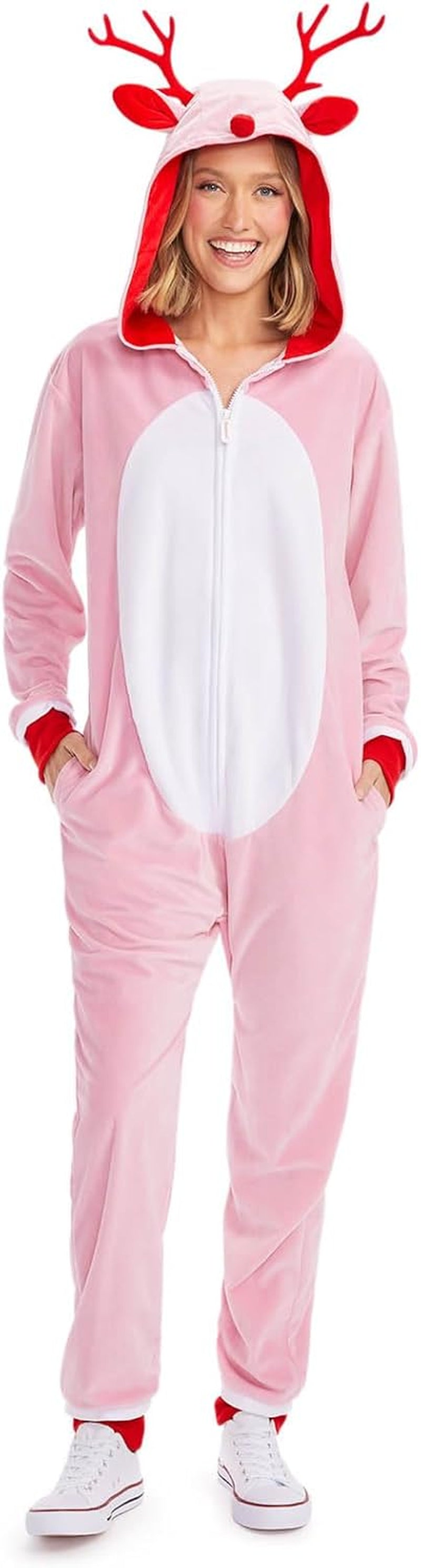 Tipsy Elves Christmas Onesies for Adults and they have POCKETS