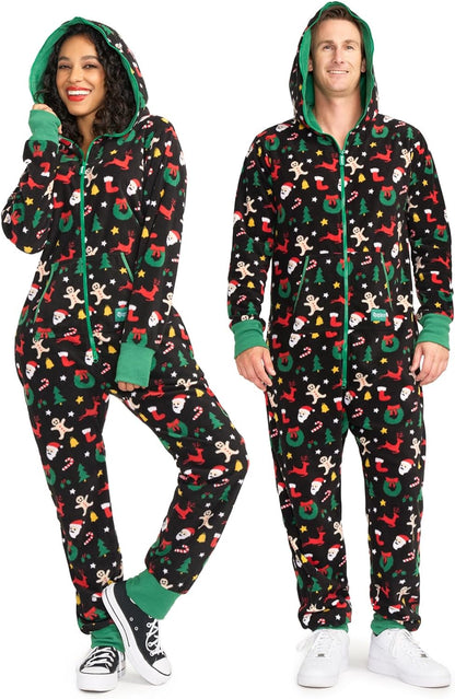 Tipsy Elves Christmas Onesies for Adults and they have POCKETS