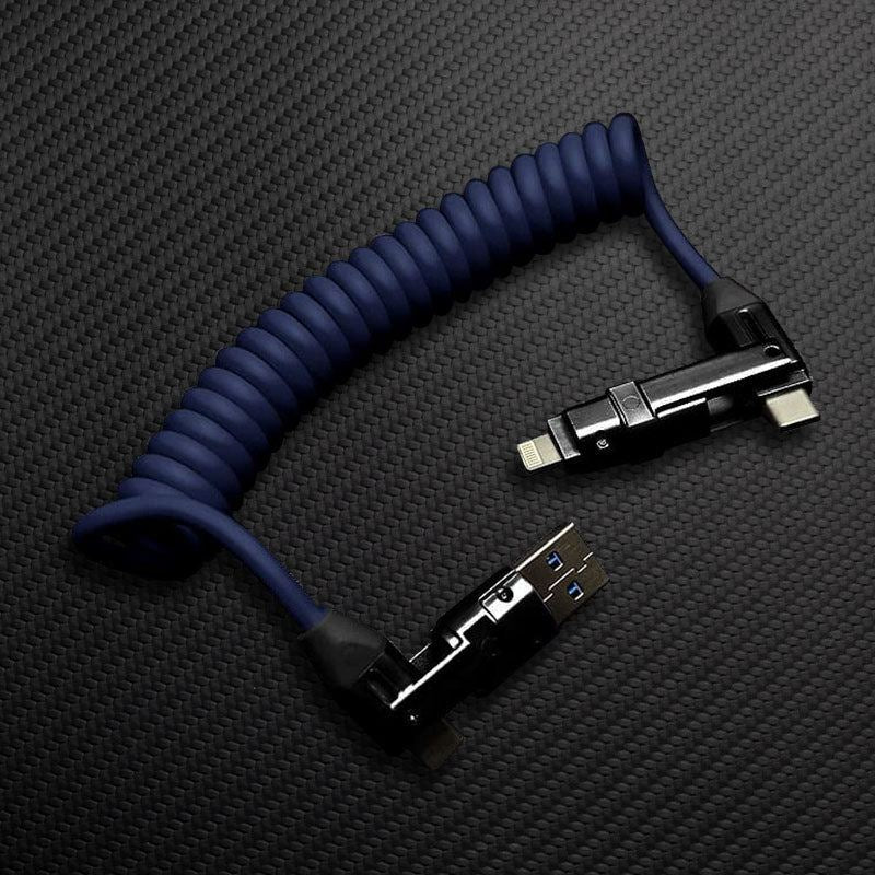 "Full-Equipped Chubby" 6-In-1 240W Fast Charging Spring Cable
