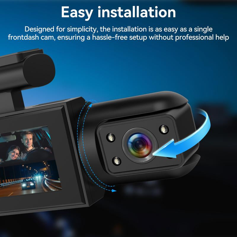 1080P Dual Dash Cam (Front & Rear) Video Recorder with Night Vision