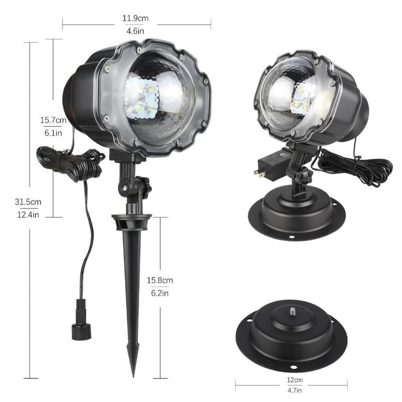 LED Christmas Snow Light Projector
