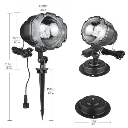 LED Christmas Snow Light Projector