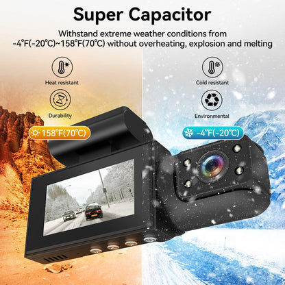 1080P Dual Dash Cam (Front & Rear) Video Recorder with Night Vision