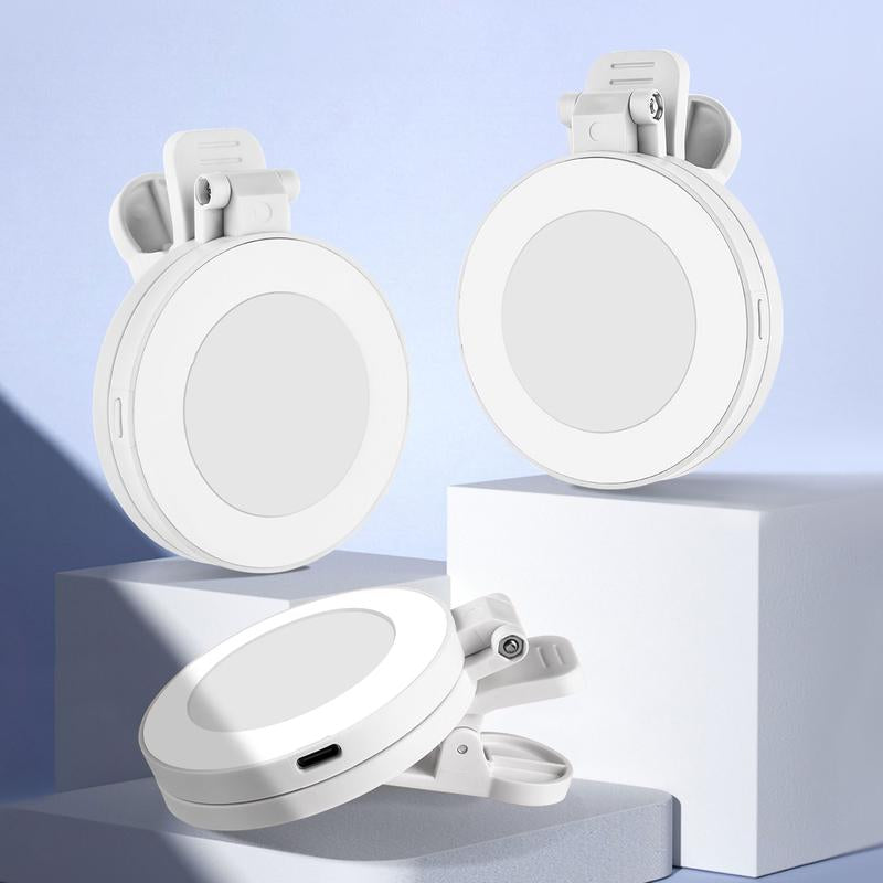 360° LED Ring Light with Mirror & Phone Holder ，3-In-1 Rechargeable Makeup Light for Live Streaming, Video Calls, Selfie (Portable, 3 Color Temperatures, Foldable),Halloween,Halloween Makeup