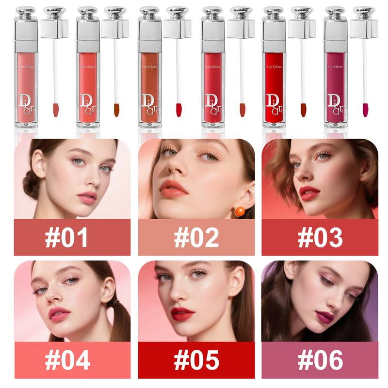 Kiss Someone 6-Piece Lip Gloss Set - Pink Tea, Pomegranate Red, Peachy Pink, Tomato Red, Purple