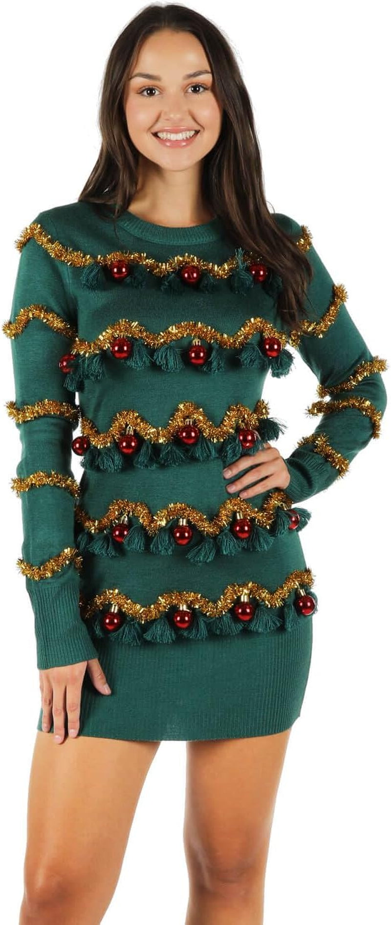 Tipsy Elves Women's Holiday Sweater Dress
