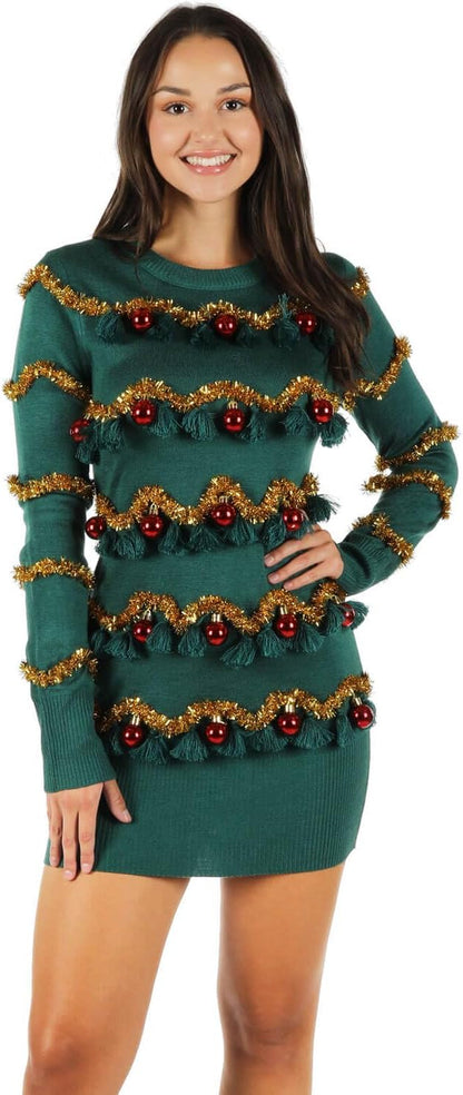 Tipsy Elves Women's Holiday Sweater Dress