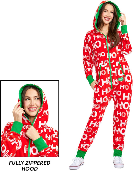 Tipsy Elves Christmas Onesies for Adults and they have POCKETS