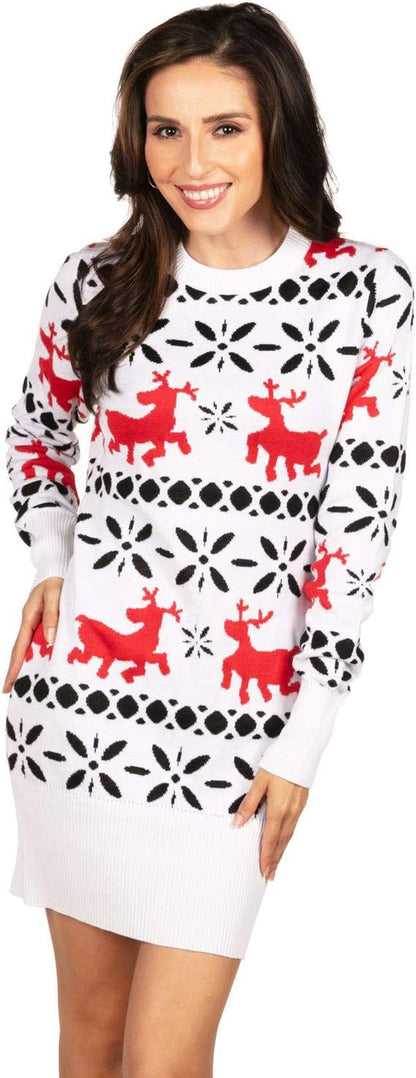 Tipsy Elves Women's Holiday Sweater Dress