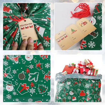 Christmas Gift Bags Extra Large Santa Sacks with Drawstring 36" X 56" 3Pcs