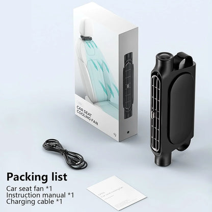 Car Seat Cooling Fan with 3 Speed Rotating Function for Enhanced Comfort in Vehicles, Ideal for Cars, RVs, SUVs, Trucks (Black)