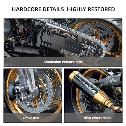 Alloy Motorcycle Desktop 2045PCS 1:5 Scale, Build Racing Dream Bike