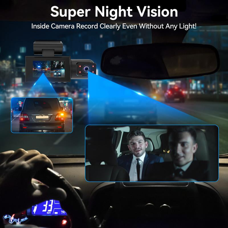 1080P Dual Dash Cam (Front & Rear) Video Recorder with Night Vision