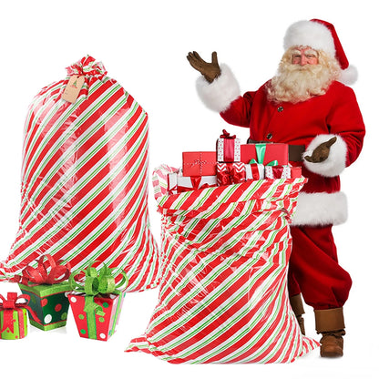 Christmas Gift Bags Extra Large Santa Sacks with Drawstring 36" X 56" 3Pcs